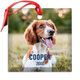 Your Photo Plus Text Square Beveled Glass Ornament Image 4 of 10